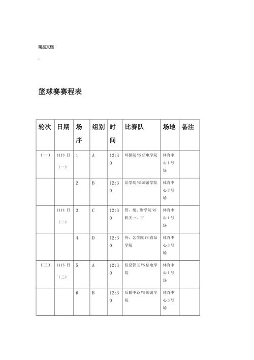 中国篮球赛程2021赛程表图片